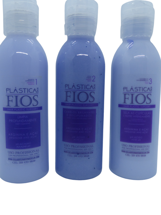 Kit 120 ml personal plástica dos fios