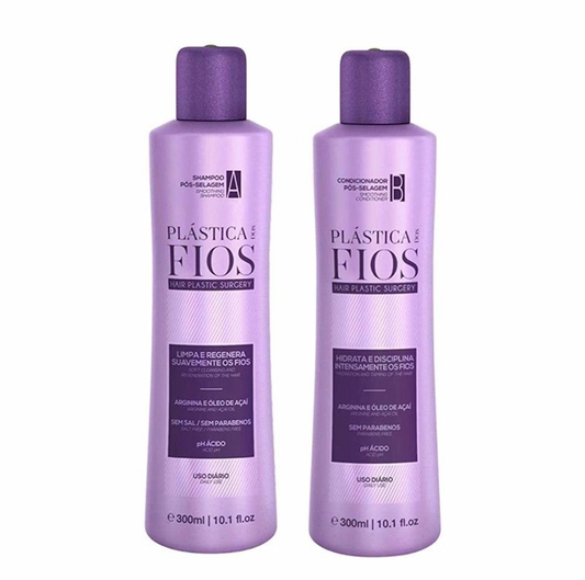 Kit Shampoo y Acondicionador 300ml - Plástica dos fios