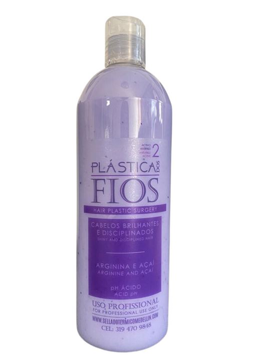 Plastica dos fios - 500 ML Paso 2